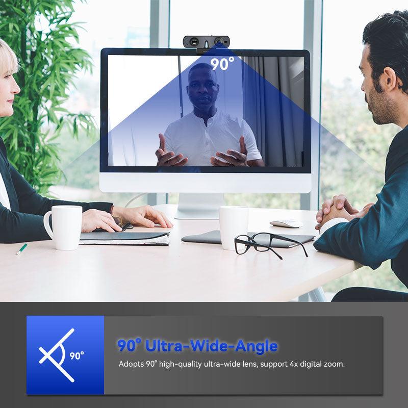 Webcam tout-en-un RC08 1080p avec haut-parleur et micro