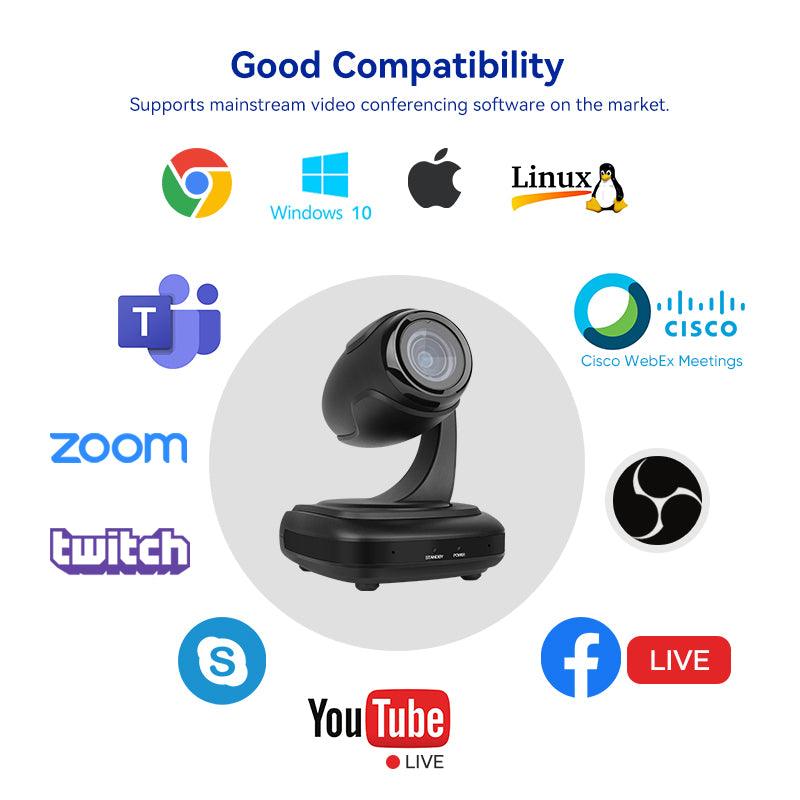 Caméra PTZ vidéo mini RC310 pour conférence en ligne avec zoom optique 3x